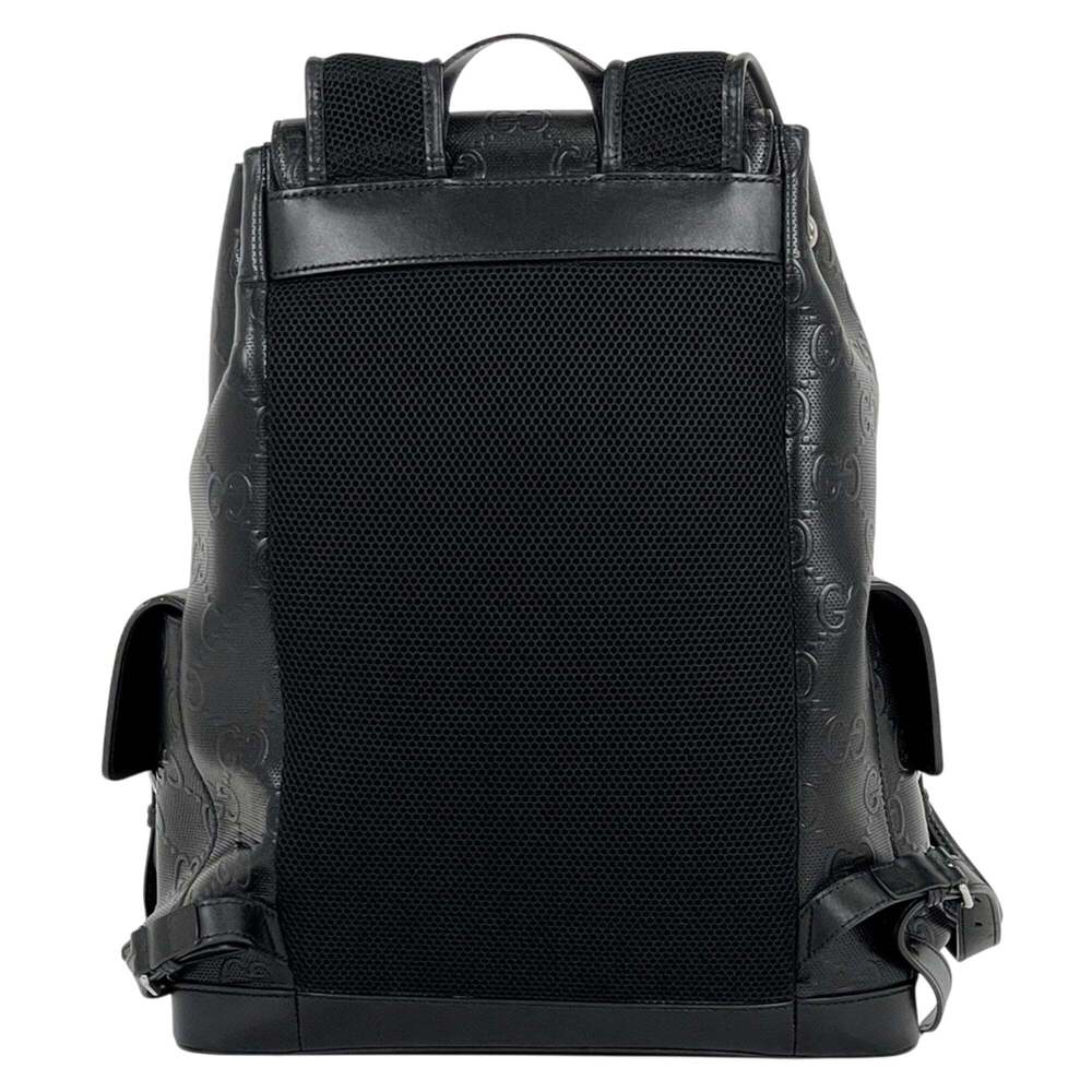 Gucci GG pattern backpack, embossed leather, blac… - image 3